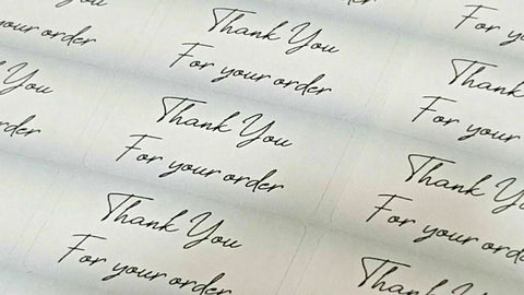 test 325 x Thank You for Your Order Labels Silver City Matte Labels Stickers