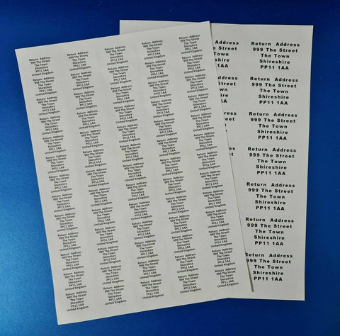 TEST TEST DON'T BUY Personalised Self Adhesive Name Return Address Sticky
