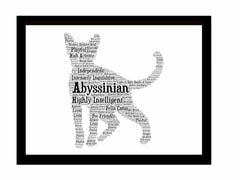 test Abyssinian Cat Lover Portrait for Mom & Dad, Personalized Memorial Gift