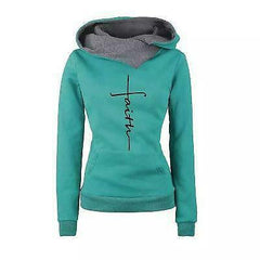 TEST TEST DON'T BUY Autumn Winter Hoodies Sweatshirts Women Faith Embroidered