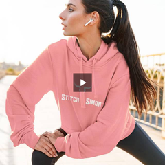 Womens Pink Leisure Pullover Hoodie by Stitch & Simon