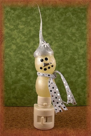 Christmas  Snowman Silicone Dipped Nightlight Holiday Decor