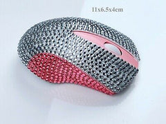 blingustyle Crystal Wireless Optical Mouse 2.4GHz PC Mouse Silver/Pink