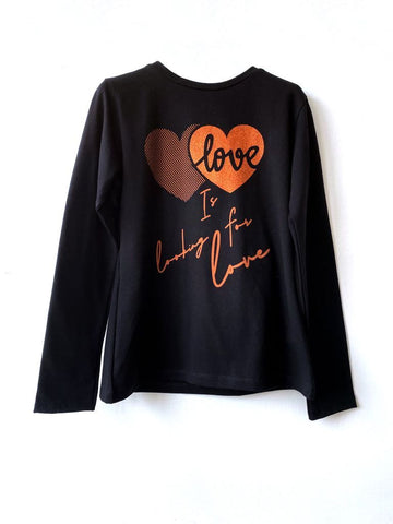 Maglia con stampa glitter