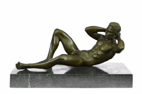 Handmade Edition Erotic Art Gay Model Sexy Pose Bronze Sculpture Statue Figure