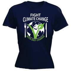 Fight Climate Change with Diet Change Womens Tshirt