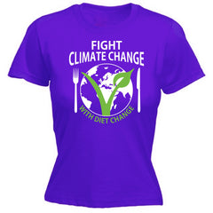 Fight Climate Change with Diet Change Womens Tshirt