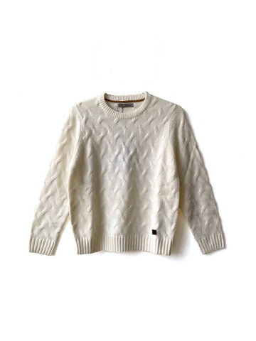 Maglia girocollo in misto lana
