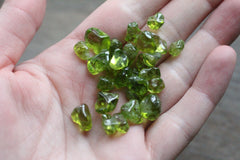 Tiny Peridot Tumbled Stone T224