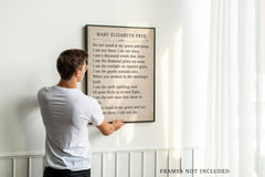 Mary Elizabeth Frye Print. Do Not Stand At My Grave And Weep poem