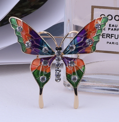 test Vintage Look Gold Plated Stunning Butterfly Brooch Suit Coat Broach Pin JJJ15