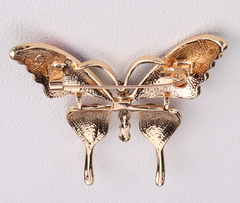 test Vintage Look Gold Plated Stunning Butterfly Brooch Suit Coat Broach Pin JJJ15