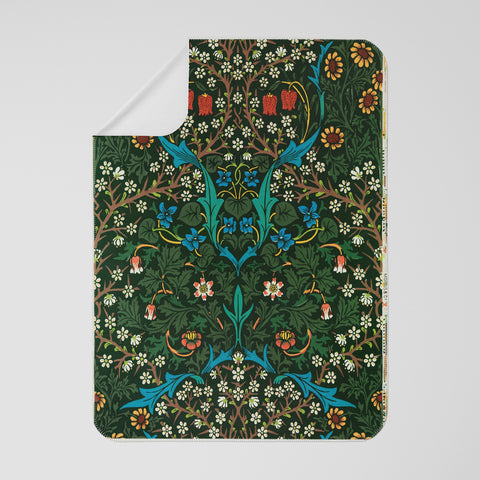 Unique William Morris Blanket/Throw. Premium Fleece. Tulip Design. 2 Sizes Available.