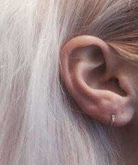 Sterling Silver Huggie Hoop