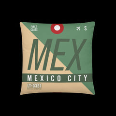 Mex - airport mexico code decorative pillow 46 cm x 46 cm - customizable