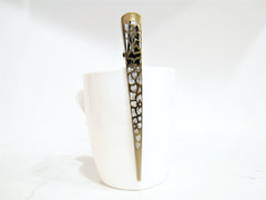 Dark silver bronze gold filigree flower alligator hair claw clip clamp