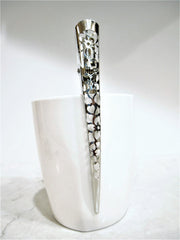 Dark silver bronze gold filigree flower alligator hair claw clip clamp