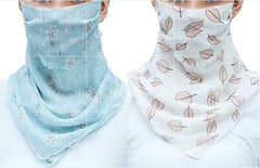 Free ship usa | (2 pack) women sun mask chiffon neck gaiter sun proof colorful