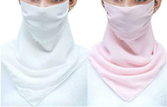 Free ship usa | (2 pack) women sun mask chiffon neck gaiter sun proof colorful