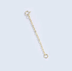 SAFETY CHAIN/Extender-Spring Ring-925 Sterling Silver.27-97mm.Gold p/Rose gold p