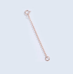 SAFETY CHAIN/Extender-Spring Ring-925 Sterling Silver.27-97mm.Gold p/Rose gold p