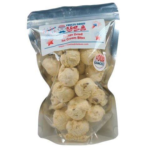FREEZE DRIED USA Ice Cream Bites (4 oz) - Choose From 3 Flavors - Cookies & Cream, Butter Pecan, and Double Strawberry Swirl!