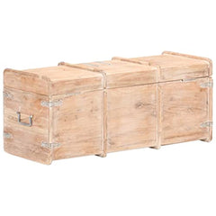 Vintage Storage Chest Rustic Trunk Blanket Box Cottage Wooden Coffee Table Antique Style Sofa End Table Solid Wood Farmhouse Furniture