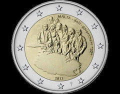 Malte 2 euro 2013 - 1921 gouvernement autonome (avec le différent)