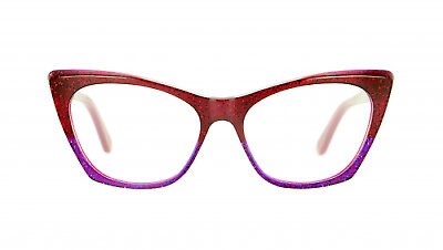 Cateye purple red glasses; taglia: 38