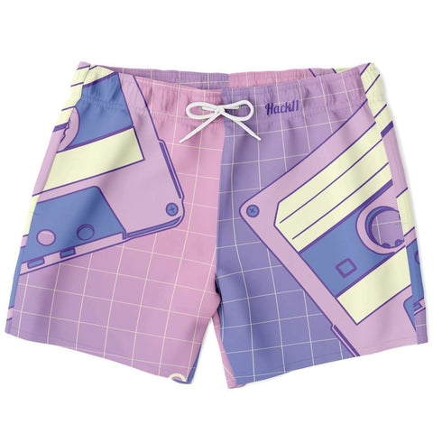 TEST TEST DON'T BUY "Vaporwave Cassette" Men's Swim Trunks