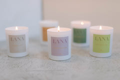 LANA - Pineapple & Kiwi - Soy Wax Candle - Wax Candle Soy - Luxury White Candle Jar - Glass Candle - Eco Wax Candle - UK Soy