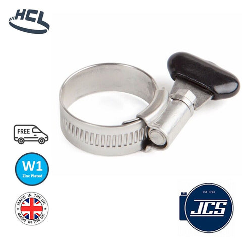 JCS W1 | Hose Clip / Clamp | Worm Drive | Hi-Grip Wing  | Zinc Plated Steel