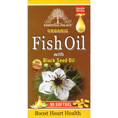 Essential Palace Organic Fish Oil, 90 SoftGel, For Heart Health, Stress And Fat