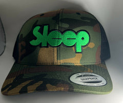 Sleep embroidered baseball hat cap