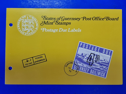 GB Guernsey Conjunto De 10 Nuevo Sellos Envío Due Etiquetas 1972 Presentación De