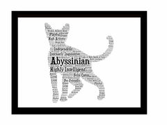 Test abyssinian cat lover portrait for mom & dad, personalized memorial gift