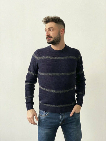 Maglia girocollo a righe