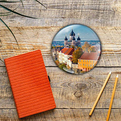 Tallinn Estonia Paperweight in Gift Box, 3 Inch Crystal Dome, Perfect for House Warming Gift