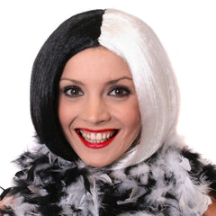 DELUXE CRUELLA COSTUME HALLOWEEN VILLAIN FANCY DRESS BOOK MOVIE CHARACTER