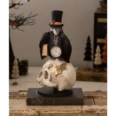 Bethany Lowe 2023 Halloween Midnight Crow on Skull TD2226 Free Ship April Ship