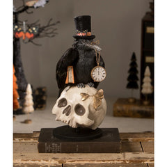 Bethany Lowe 2023 Halloween Midnight Crow on Skull TD2226 Free Ship April Ship