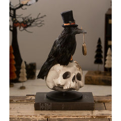 Bethany Lowe 2023 Halloween Midnight Crow on Skull TD2226 Free Ship April Ship
