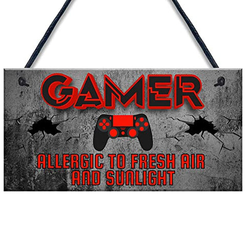 Gamer Gift Gaming Sign For Boys Bedroom Man Cave Son Birthday Gift