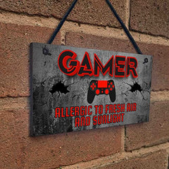 Gamer Gift Gaming Sign For Boys Bedroom Man Cave Son Birthday Gift