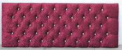 HEADBOARD CHESTERFIELD CRUSHED VELVET 20" BED HEAD - SMALL DOUBLE KING SUPERKING