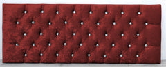 HEADBOARD CHESTERFIELD CRUSHED VELVET 20" BED HEAD - SMALL DOUBLE KING SUPERKING
