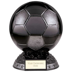Elite football metallic black football trophy - free engraving - various sizes