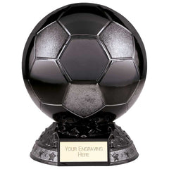 Elite football metallic black football trophy - free engraving - various sizes