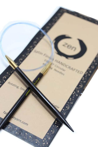 ZEN Ebony Circular Knitting Needles - 16 Inch Length
