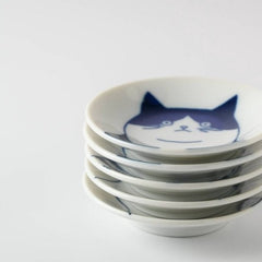 Cats Mino Yaki Small Plates - Gift Set of 5